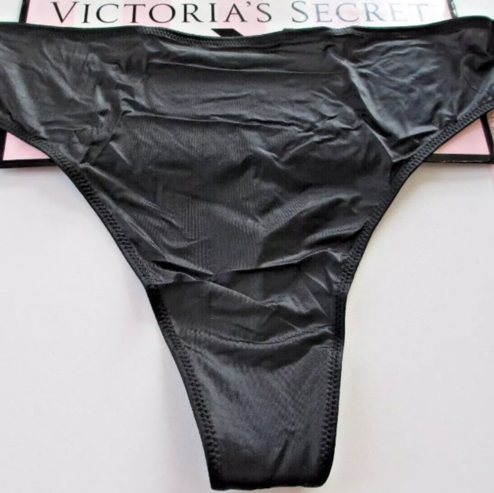 VICTORIA'S SECRET VERY SEXY High Waist Strappy Back Thong Panty S M L XL Black